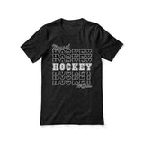 Custom Hockey Shirt With Mascot and Hockey Player Name on a Unisex T-Shirt