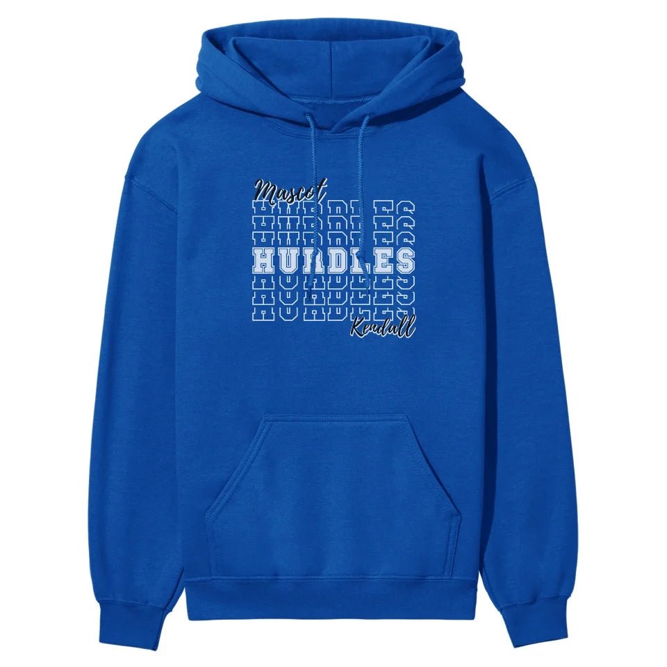 Custom Hurdles on a Sweatshirt With Mascot and Hurdler Name on a Hoodie