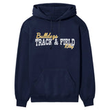 Custom Hurdles Mascot and Hurdler Name on a Hoodie with a White Graphic