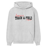 Custom Hurdles Mascot and Hurdler Name on a Hoodie with a Black Graphic