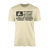 Hurdles Grandpa Horizontal Flag on a Men's T-Shirt with a Black Graphic
