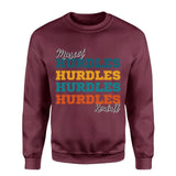 Personalized Hurdles Hurdles Hurdles on a Sweatshirt With Mascot and Hurdler Name on a Sweatshirt