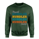 Personalized Hurdles Hurdles Hurdles on a Sweatshirt With Mascot and Hurdler Name on a Sweatshirt