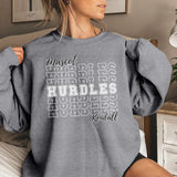 Custom Hurdles on a Sweatshirt With Mascot and Hurdler Name on a Sweatshirt