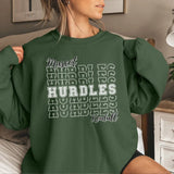 Custom Hurdles on a Sweatshirt With Mascot and Hurdler Name on a Sweatshirt