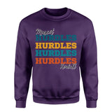 Personalized Hurdles Hurdles Hurdles on a Sweatshirt With Mascot and Hurdler Name on a Sweatshirt