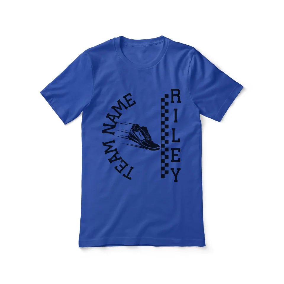 Personalized Hurdles Shirt With Team and Hurdler Name on a Unisex T-Shirt