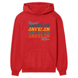 Personalized Javelin Javelin Javelin on a Hoodie With Mascot and Javelin Thrower Name on a Hoodie