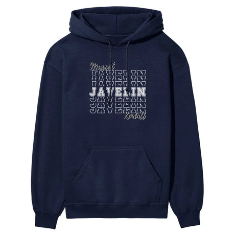 Custom Javelin on a Sweatshirt With Mascot and Javelin Thrower Name on a Hoodie