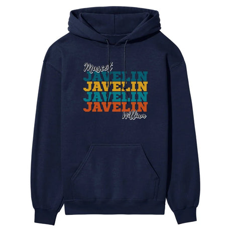 Personalized Javelin Javelin Javelin on a Hoodie With Mascot and Javelin Thrower Name on a Hoodie