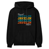 Personalized Javelin Javelin Javelin on a Hoodie With Mascot and Javelin Thrower Name on a Hoodie