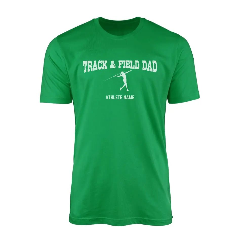 Javelin Dad with Javelin Thrower Icon and Javelin Thrower Name on a Men's T-Shirt with a White Graphic