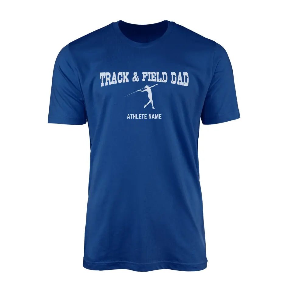 Javelin Dad with Javelin Thrower Icon and Javelin Thrower Name on a Men's T-Shirt with a White Graphic