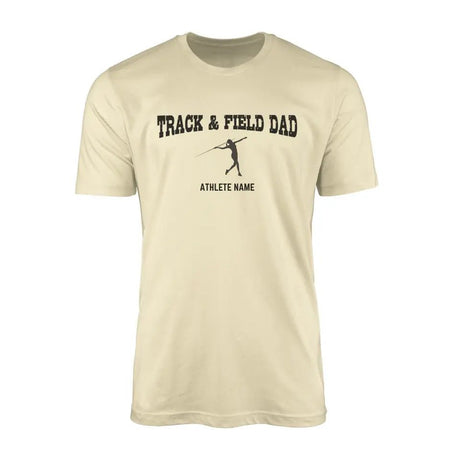 Javelin Dad with Javelin Thrower Icon and Javelin Thrower Name on a Men's T-Shirt with a Black Graphic