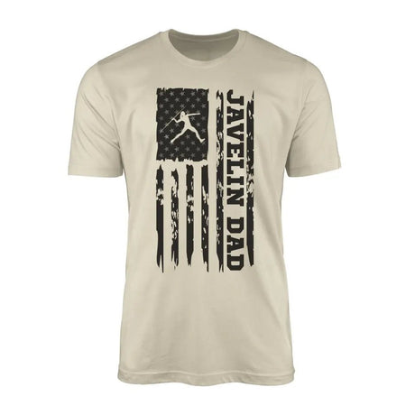 Javelin Dad Vertical Flag on a Men's T-Shirt with a Black Graphic