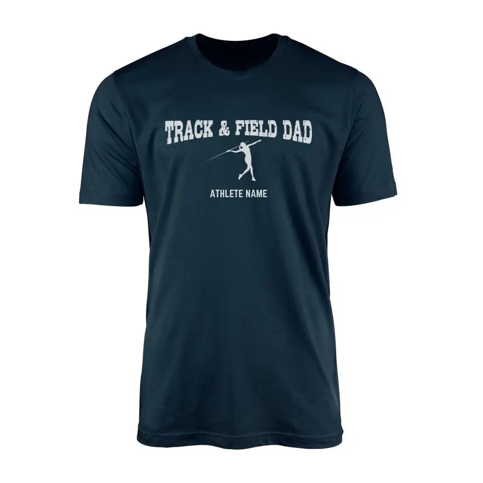 Javelin Dad with Javelin Thrower Icon and Javelin Thrower Name on a Men's T-Shirt with a White Graphic