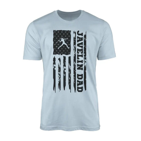 Javelin Dad Vertical Flag on a Men's T-Shirt with a Black Graphic