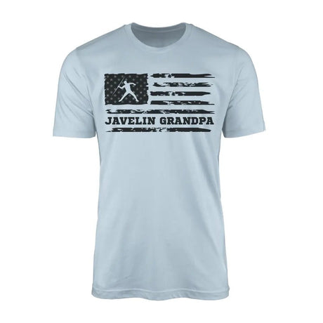 Javelin Grandpa Horizontal Flag on a Men's T-Shirt with a Black Graphic
