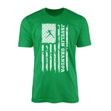Javelin Grandpa Vertical Flag on a Men's T-Shirt with a White Graphic