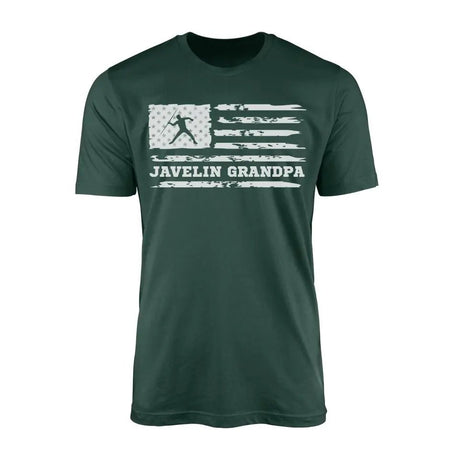 Javelin Grandpa Horizontal Flag on a Men's T-Shirt with a White Graphic