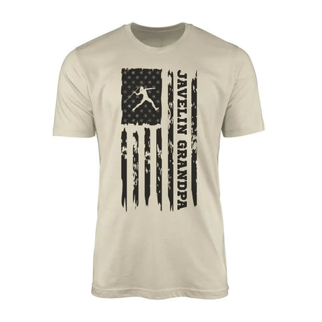 Javelin Grandpa Vertical Flag on a Men's T-Shirt with a Black Graphic