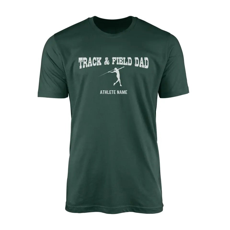 Javelin Dad with Javelin Thrower Icon and Javelin Thrower Name on a Men's T-Shirt with a White Graphic