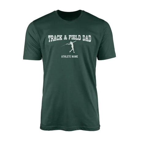 Javelin Dad with Javelin Thrower Icon and Javelin Thrower Name on a Men's T-Shirt with a White Graphic