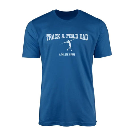 Javelin Dad with Javelin Thrower Icon and Javelin Thrower Name on a Men's T-Shirt with a White Graphic