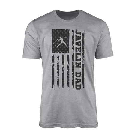 Javelin Dad Vertical Flag on a Men's T-Shirt with a Black Graphic