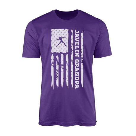 Javelin Grandpa Vertical Flag on a Men's T-Shirt with a White Graphic