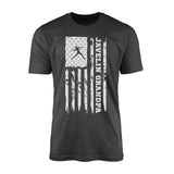 Javelin Grandpa Vertical Flag on a Men's T-Shirt with a White Graphic