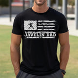 Javelin Dad Horizontal Flag on a Men's T-Shirt with a White Graphic