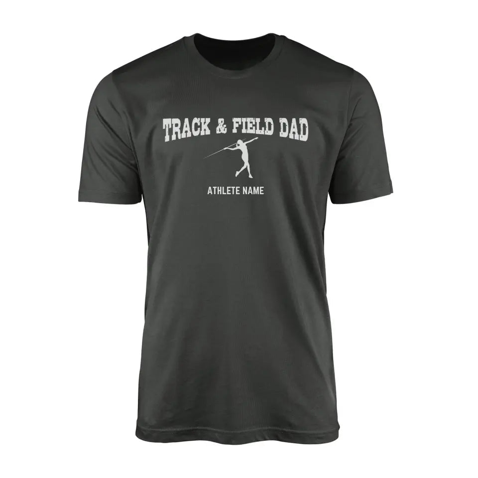 Javelin Dad with Javelin Thrower Icon and Javelin Thrower Name on a Men's T-Shirt with a White Graphic