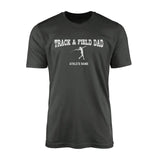 Javelin Dad with Javelin Thrower Icon and Javelin Thrower Name on a Men's T-Shirt with a White Graphic