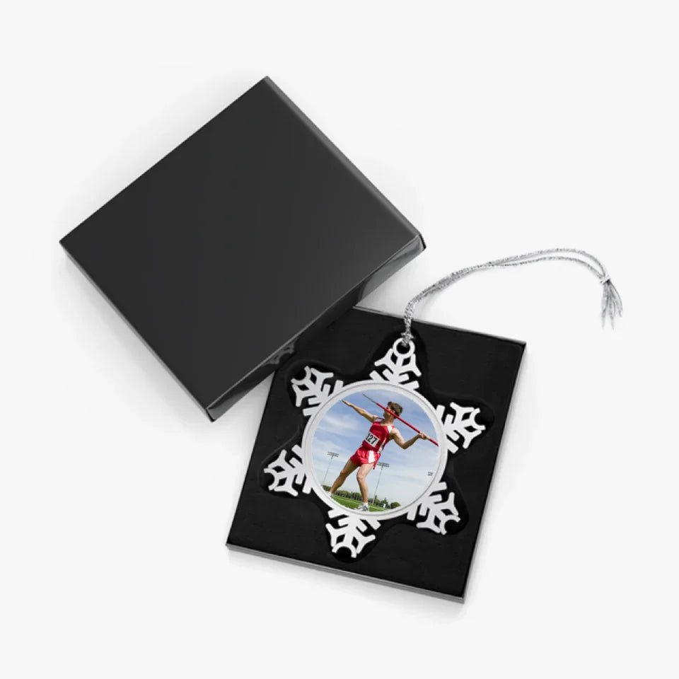 Custom Javelin Thrower Photo Ornament