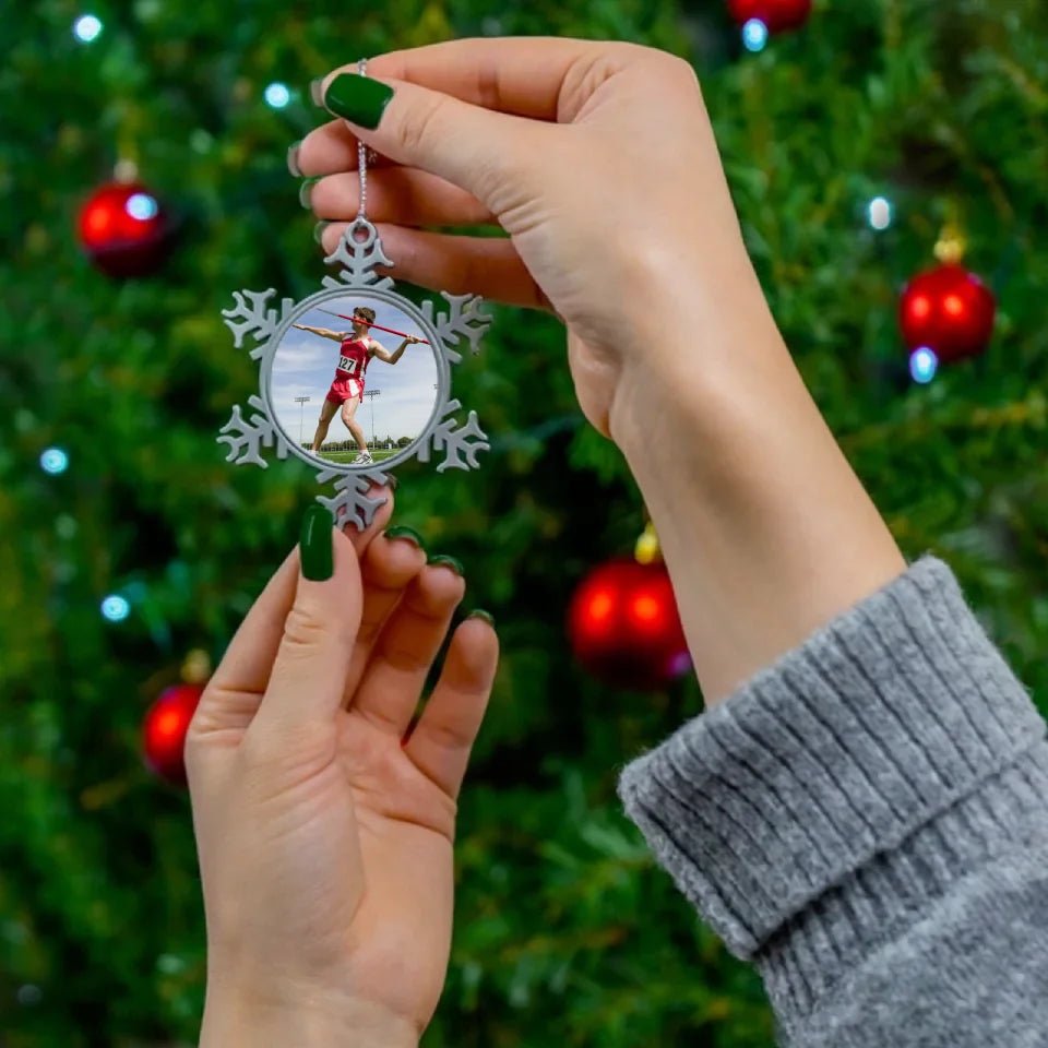 Custom Javelin Thrower Photo Ornament