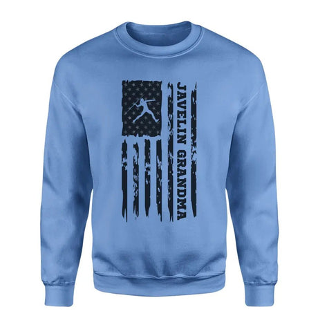 Javelin Grandma Vertical Flag on a Sweatshirt with a Black Graphic