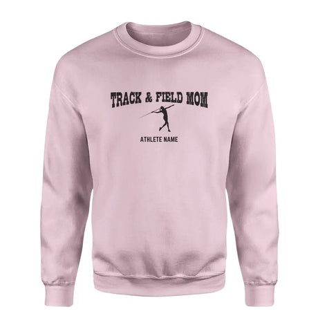 Javelin Mom with Javelin Thrower Icon and Javelin Thrower Name on a Sweatshirt with a Black Graphic