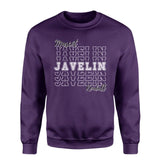 Custom Javelin on a Sweatshirt With Mascot and Javelin Thrower Name on a Sweatshirt