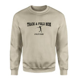 Javelin Mom with Javelin Thrower Icon and Javelin Thrower Name on a Sweatshirt with a Black Graphic