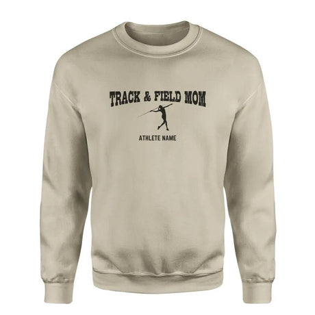 Javelin Mom with Javelin Thrower Icon and Javelin Thrower Name on a Sweatshirt with a Black Graphic