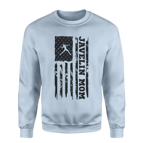 Javelin Mom Vertical Flag on a Sweatshirt with a Black Graphic