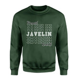 Custom Javelin on a Sweatshirt With Mascot and Javelin Thrower Name on a Sweatshirt