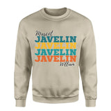 Personalized Javelin Javelin Javelin on a Sweatshirt With Mascot and Javelin Thrower Name on a Sweatshirt