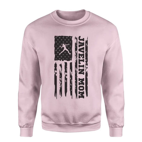 Javelin Mom Vertical Flag on a Sweatshirt with a Black Graphic