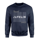 Custom Javelin on a Sweatshirt With Mascot and Javelin Thrower Name on a Sweatshirt