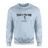 Javelin Mom with Javelin Thrower Icon and Javelin Thrower Name on a Sweatshirt with a Black Graphic