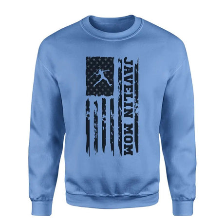 Javelin Mom Vertical Flag on a Sweatshirt with a Black Graphic