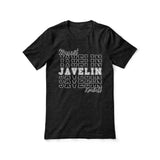 Custom Javelin Shirt With Mascot and Javelin Thrower Name on a Unisex T-Shirt