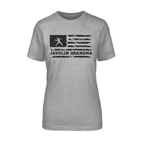 Javelin Grandma Horizontal Flag on a Unisex T-Shirt with a Black Graphic